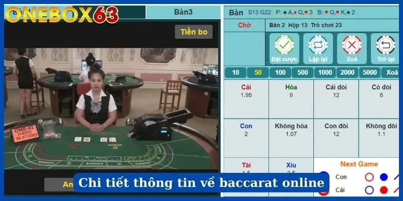 Chi tiết thông tin về baccarat online